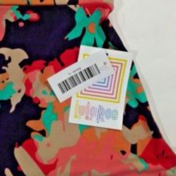 Lularoe LLR Size Large Azure  Skirt Floral - Picture 8 of 8